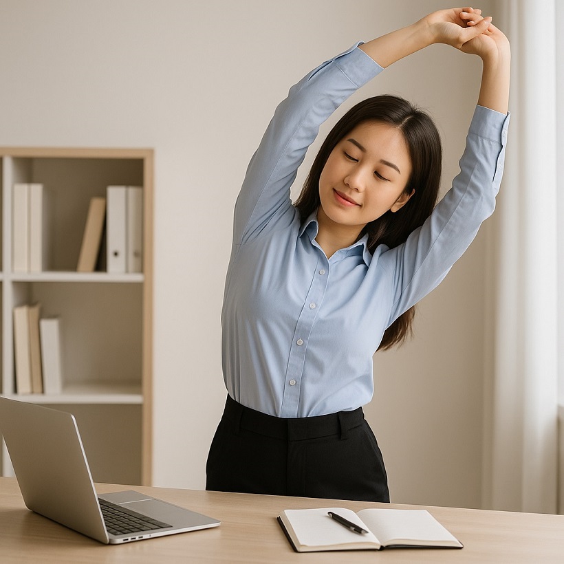 Tác Hại Ngồi Lâu & Mẹo Vận Động Nhẹ Trong Giờ Làm Việc